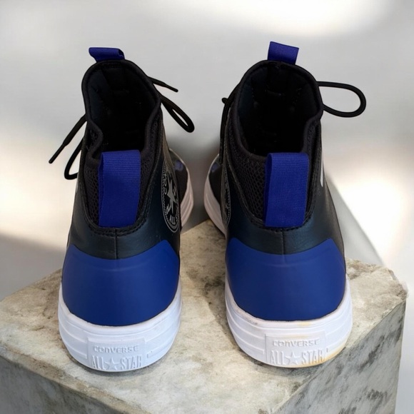 Black and Blue High-Top Sneakers - Picture 7 of 11